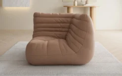 Designer Eckmodul Sofa-Sessel Calmo in Echtleder