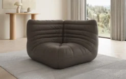 Designer Eckmodul Sofa-Sessel Calmo in Echtleder