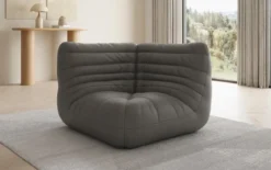 Designer Eckmodul Sofa-Sessel Calmo in Echtleder