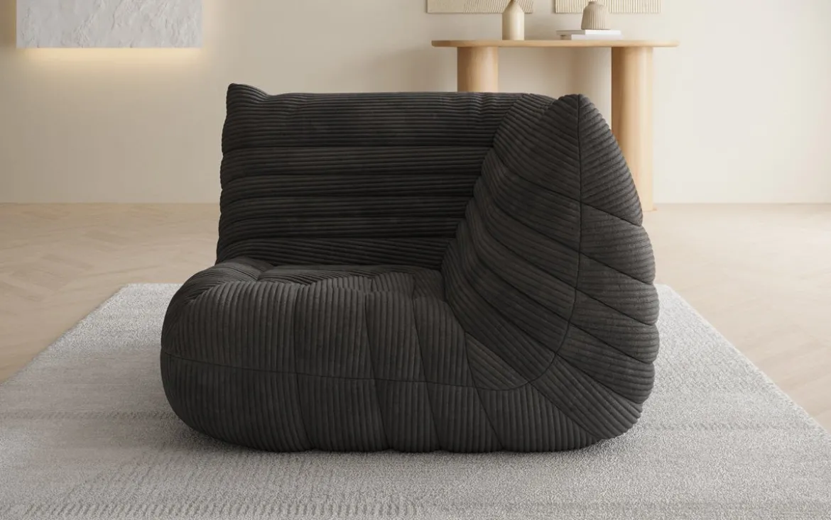 Designer Eckmodul Sofa-Sessel Calmo in Cord