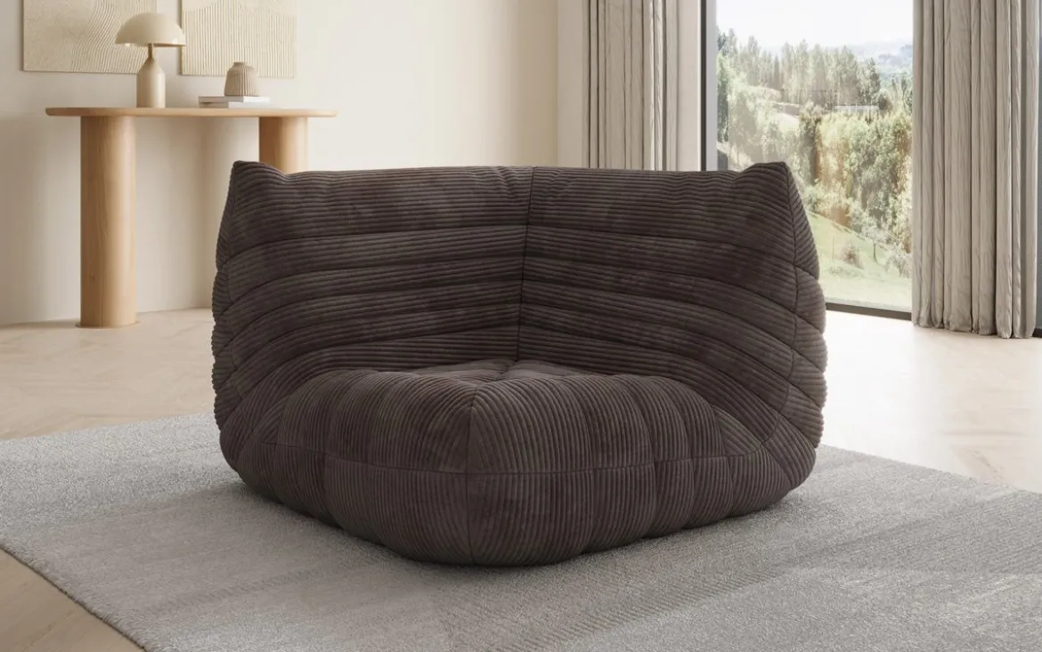 Designer Eckmodul Sofa-Sessel Calmo in Cord