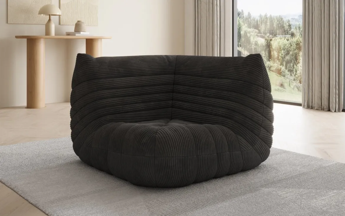 Designer Eckmodul Sofa-Sessel Calmo in Cord