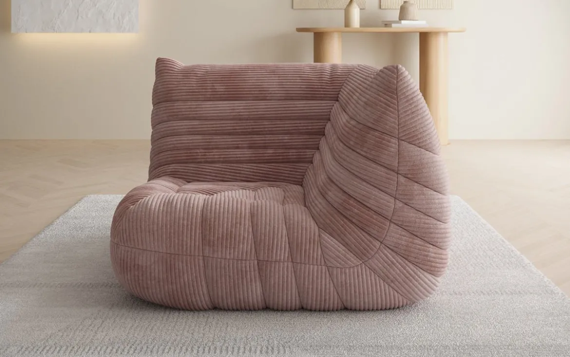 Designer Eckmodul Sofa-Sessel Calmo in Cord