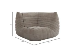 Designer Eckmodul Sofa-Sessel Calmo in Cord