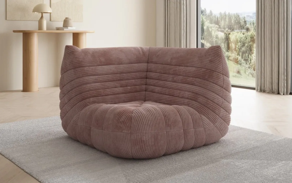 Designer Eckmodul Sofa-Sessel Calmo in Cord