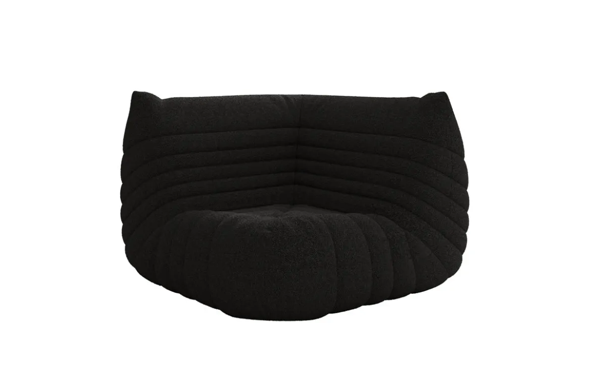Designer Eckmodul Sofa-Sessel Calmo in Teddy Bouclé