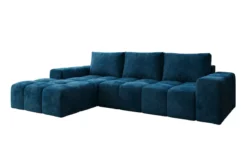 Designer Ecksofa Aila mit Schlaf- und Klappfunktion in Cord
