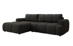 Designer Ecksofa Analfi mit Schlaf- und Klappfunktion in Bouclé
