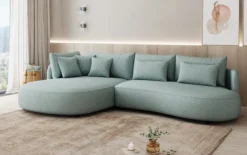 Designer Ecksofa Ando Mini in Strukturstoff
