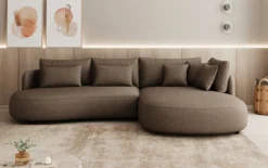 Designer Ecksofa Ando Mini in Strukturstoff
