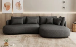 Designer Ecksofa Ando Mini in Strukturstoff