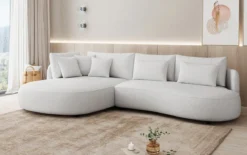 Designer Ecksofa Ando Mini in Strukturstoff