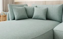 Designer Ecksofa Ando Mini in Strukturstoff