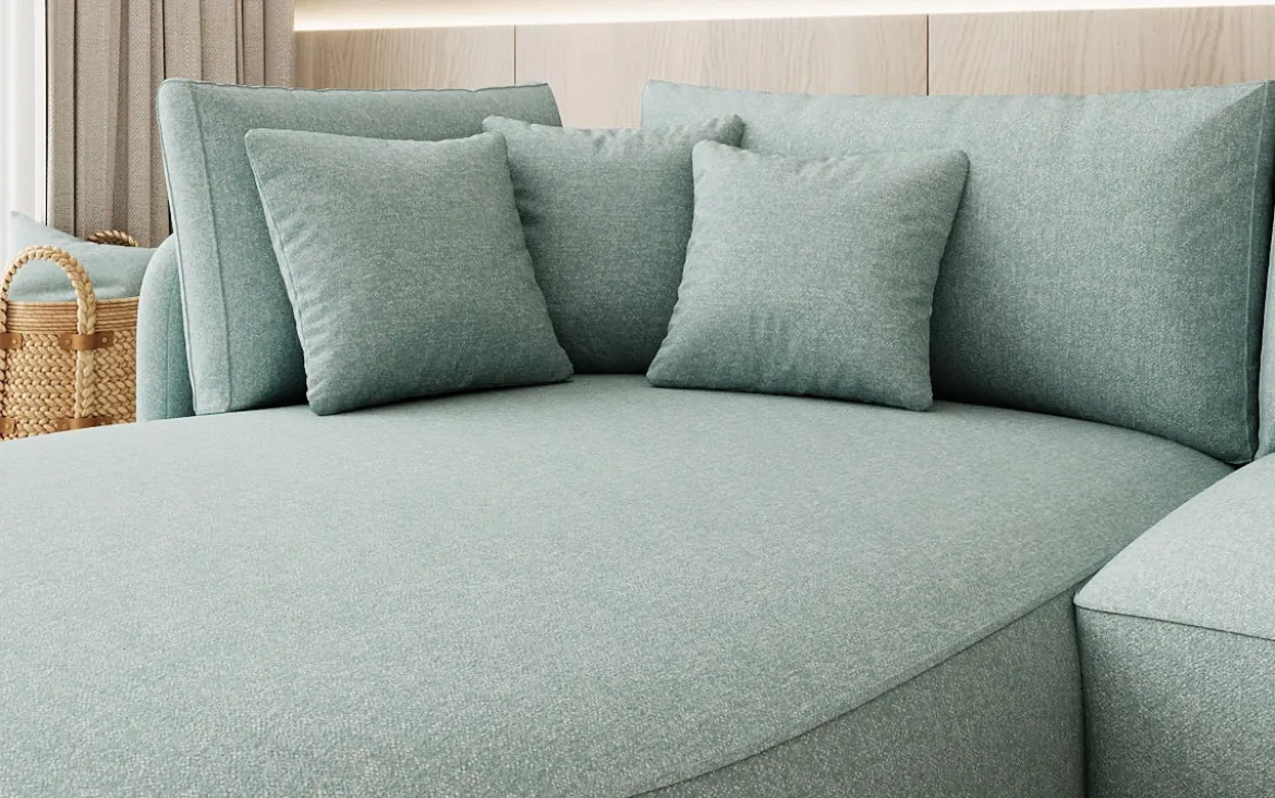 Designer Ecksofa Ando Mini in Strukturstoff