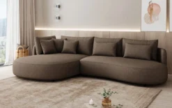 Designer Ecksofa Ando Mini in Strukturstoff
