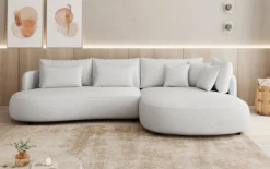 Designer Ecksofa Ando Mini in Strukturstoff