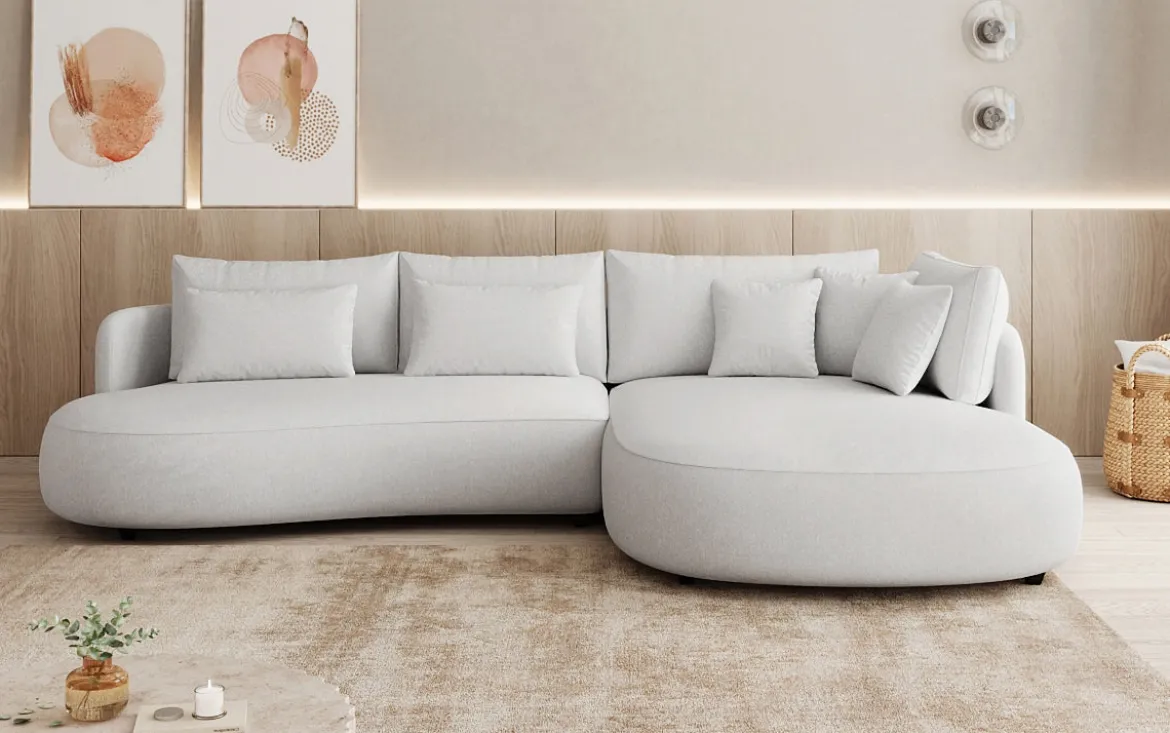 Designer Ecksofa Ando Mini in Strukturstoff