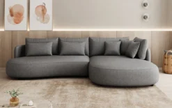 Designer Ecksofa Ando Mini in Strukturstoff