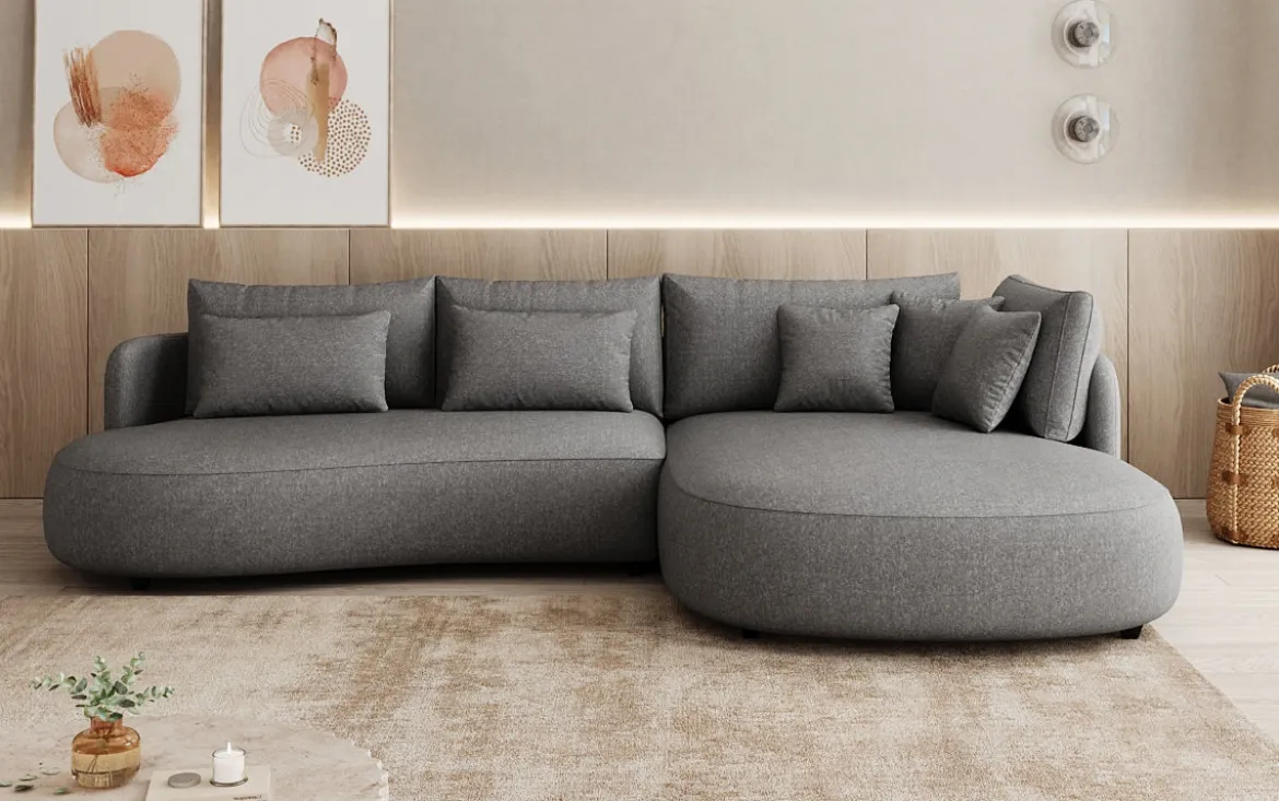 Designer Ecksofa Ando Mini in Strukturstoff