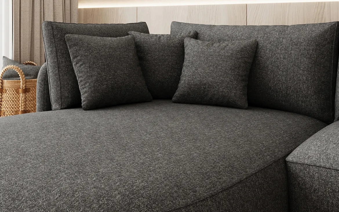 Designer Ecksofa Ando Mini in Strukturstoff
