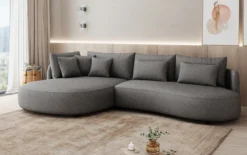 Designer Ecksofa Ando Mini in Strukturstoff