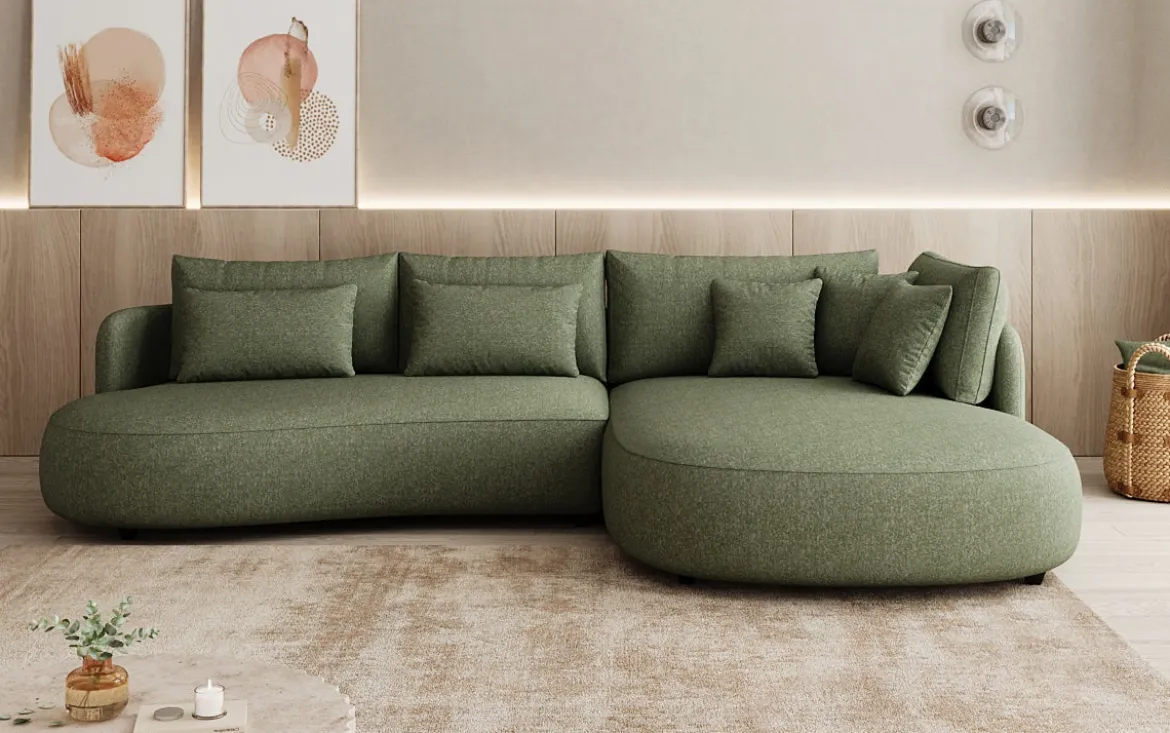 Designer Ecksofa Ando Mini in Strukturstoff