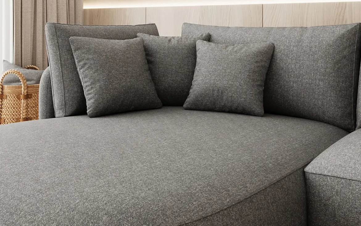 Designer Ecksofa Ando Mini in Strukturstoff
