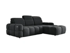 Designer Ecksofa Arosa mit elektrischer Schlaffunktion in Bouclé