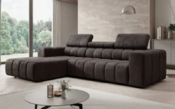 Designer Ecksofa Aurora Mini mit verstellbaren Kopfstützen