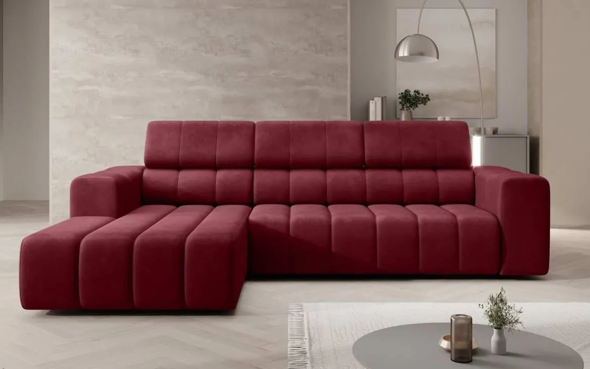 Designer Ecksofa Aurora Mini mit verstellbaren Kopfstützen