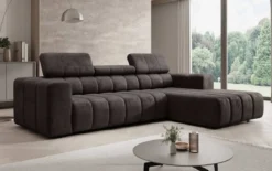 Designer Ecksofa Aurora Mini mit verstellbaren Kopfstützen