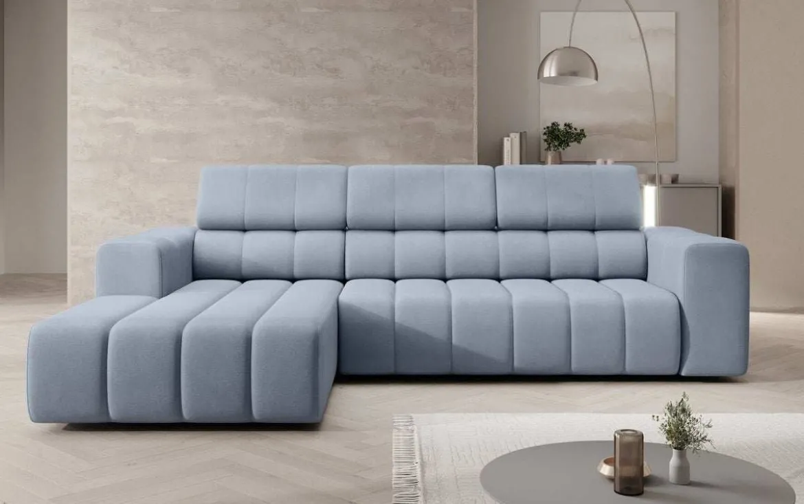 Designer Ecksofa Aurora Mini mit verstellbaren Kopfstützen