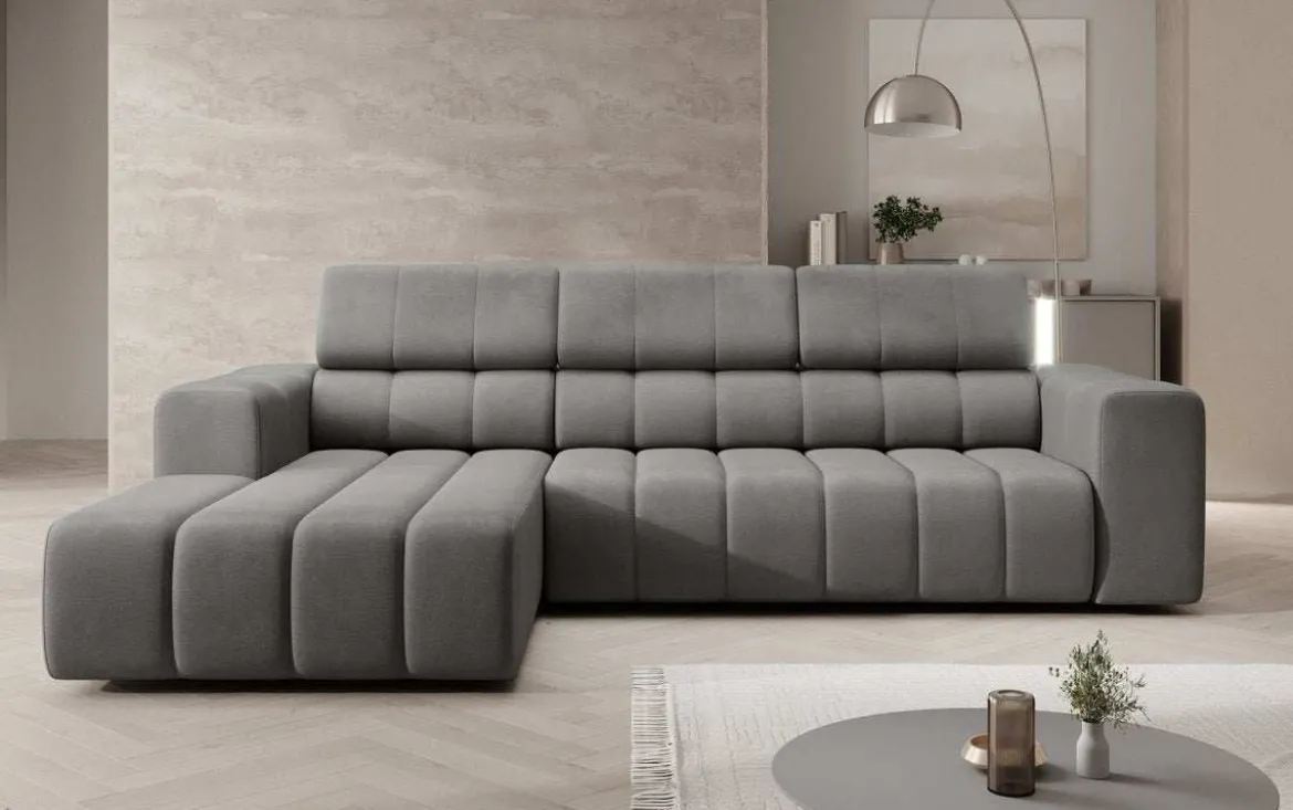 Designer Ecksofa Aurora Mini mit verstellbaren Kopfstützen