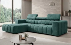 Designer Ecksofa Aurora Mini mit verstellbaren Kopfstützen