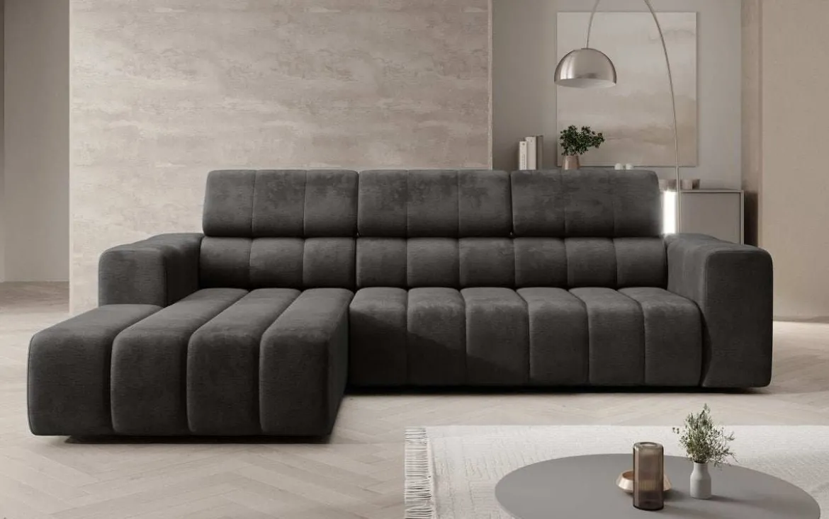 Designer Ecksofa Aurora Mini mit verstellbaren Kopfstützen