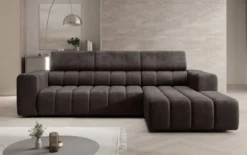 Designer Ecksofa Aurora Mini mit verstellbaren Kopfstützen