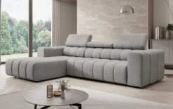 Designer Ecksofa Aurora Mini mit verstellbaren Kopfstützen