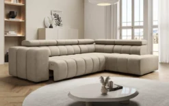 Designer Ecksofa Aurora mit elektrischer Schlaffunktion
