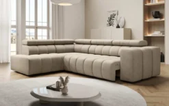 Designer Ecksofa Aurora mit elektrischer Schlaffunktion