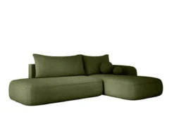 Designer Ecksofa Babu Bouclé mit Schlaf- und Klappfunktion