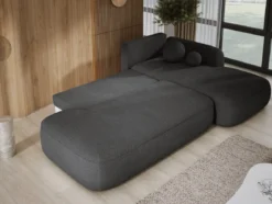 Designer Ecksofa Babu Bouclé mit Schlaf- und Klappfunktion