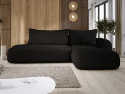 Designer Ecksofa Babu Bouclé mit Schlaf- und Klappfunktion