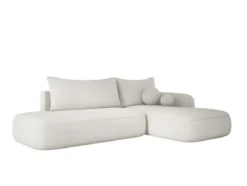 Designer Ecksofa Babu Bouclé mit Schlaf- und Klappfunktion