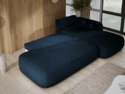 Designer Ecksofa Babu Bouclé mit Schlaf- und Klappfunktion