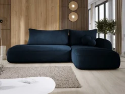Designer Ecksofa Babu Bouclé mit Schlaf- und Klappfunktion