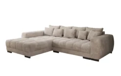 Designer Ecksofa Balu mit Schlaffunktion und Stauraum in Cord