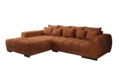 Designer Ecksofa Balu mit Schlaffunktion und Stauraum in Cord