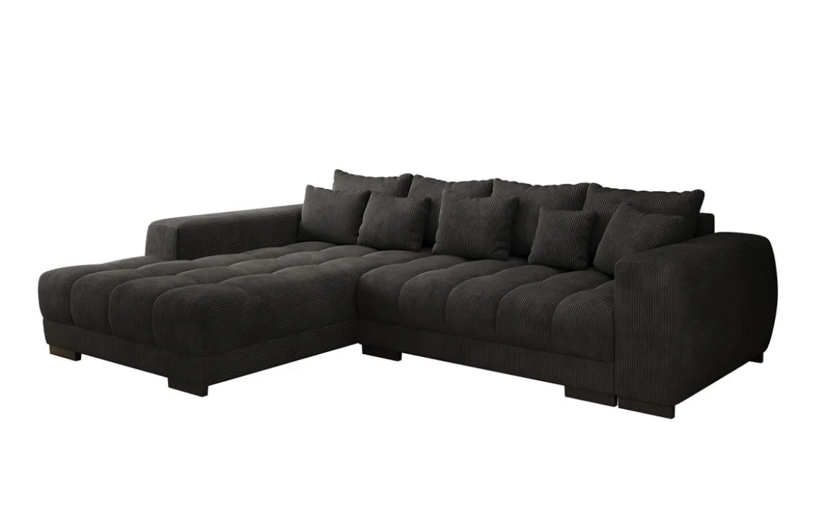 Designer Ecksofa Balu mit Schlaffunktion und Stauraum in Cord