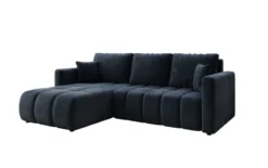 Designer Ecksofa Beatrice mit Schlaf- und Klappfunktion in Samt
