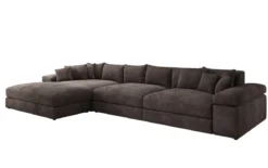 Designer Ecksofa Bernardo Maxi mit breiter Ottomane in Cord